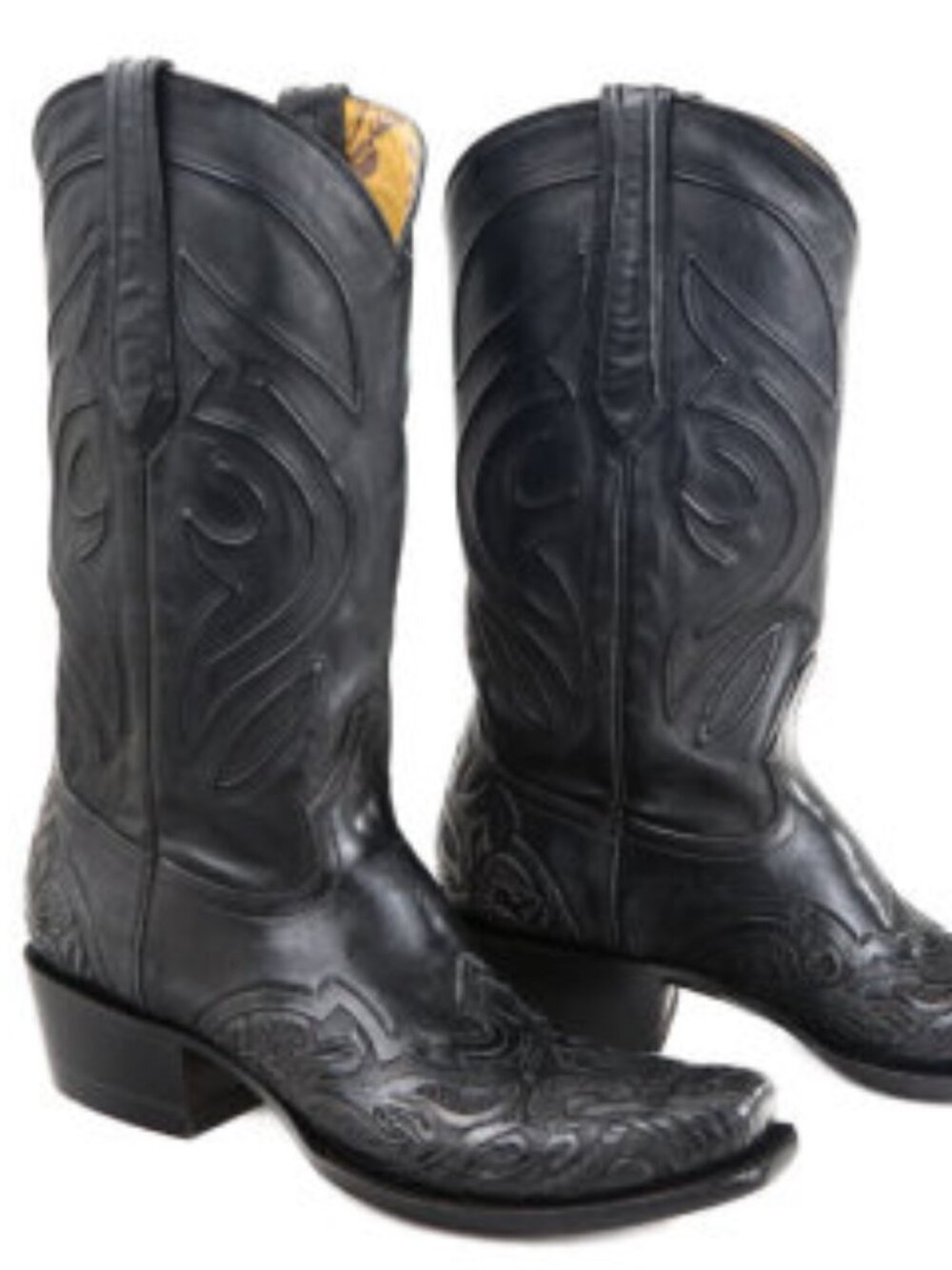 Men's Corral Genuine Leather Boots G1533 Black Tooled, Size 8